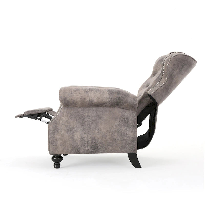 Roomfitters Accented Push Back Recliner Chair with Rolled Arms, Enjoy Cocooning Comfort