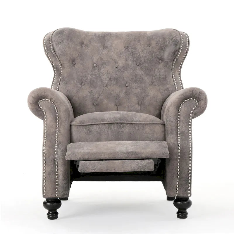 Roomfitters Accented Push Back Recliner Chair with Rolled Arms, Enjoy Cocooning Comfort