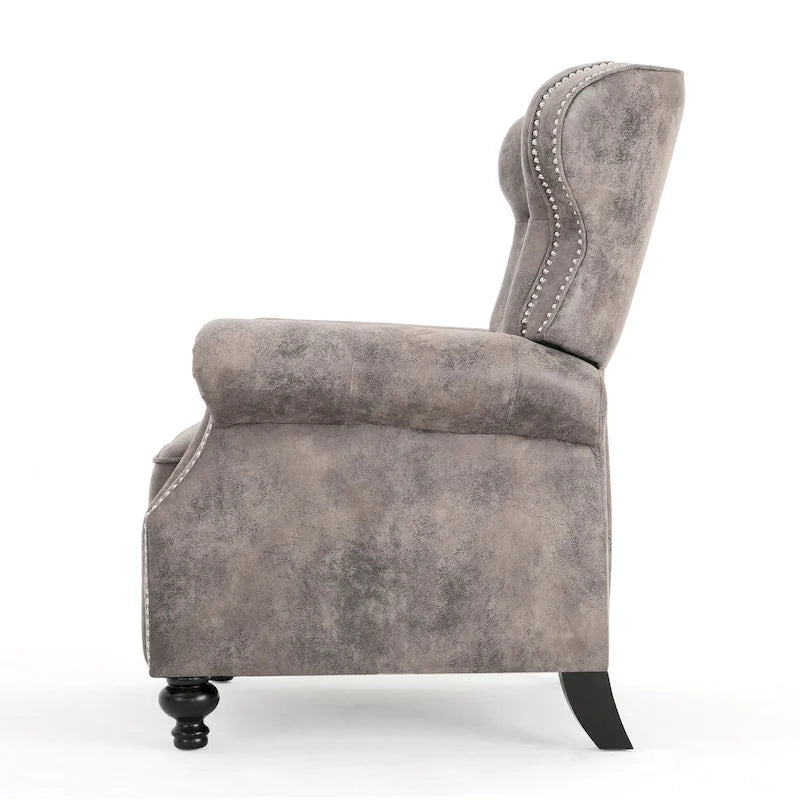 Roomfitters Accented Push Back Recliner Chair with Rolled Arms, Enjoy Cocooning Comfort