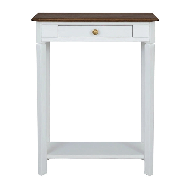 Marnie Two-tone 1-drawer Solid Wood Console Accent Table with Shelf by East at Main