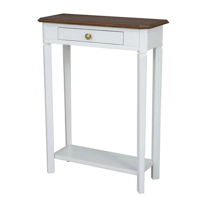 Marnie Two-tone 1-drawer Solid Wood Console Accent Table with Shelf by East at Main