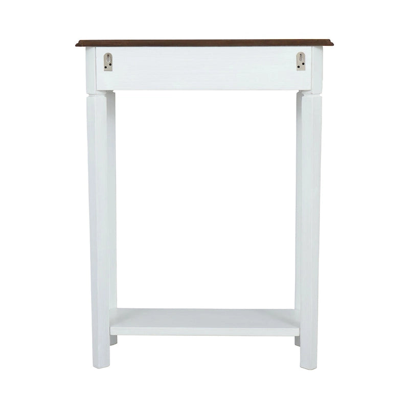 Marnie Two-tone 1-drawer Solid Wood Console Accent Table with Shelf by East at Main