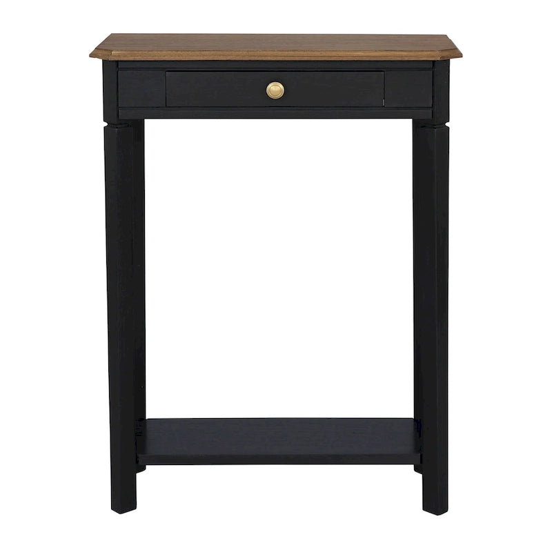 Marnie Two-tone 1-drawer Solid Wood Console Accent Table with Shelf by East at Main