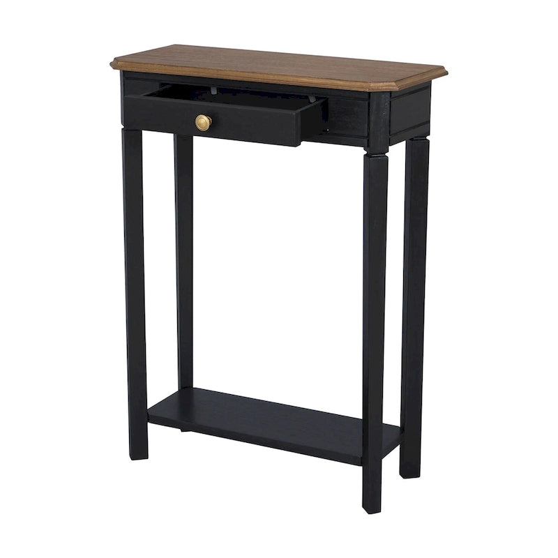 Marnie Two-tone 1-drawer Solid Wood Console Accent Table with Shelf by East at Main