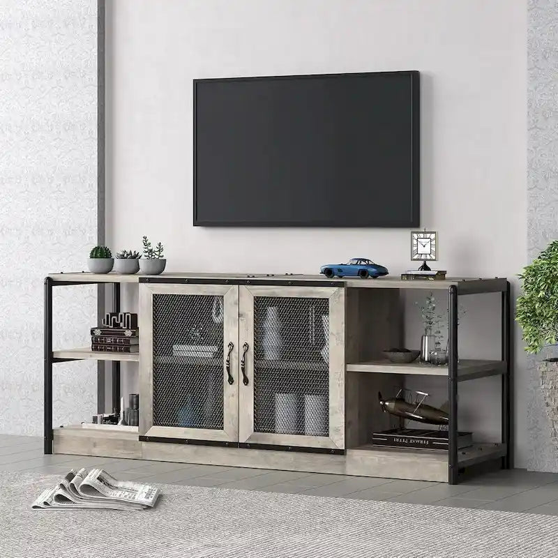 Mobile TV in legno lungo 65 pollici