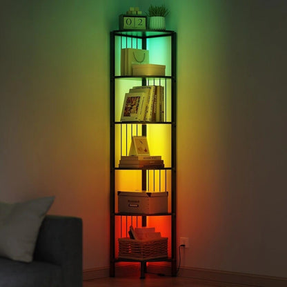 Corner Shelf Stand - 11.7 D x 11.7 W x 63 H