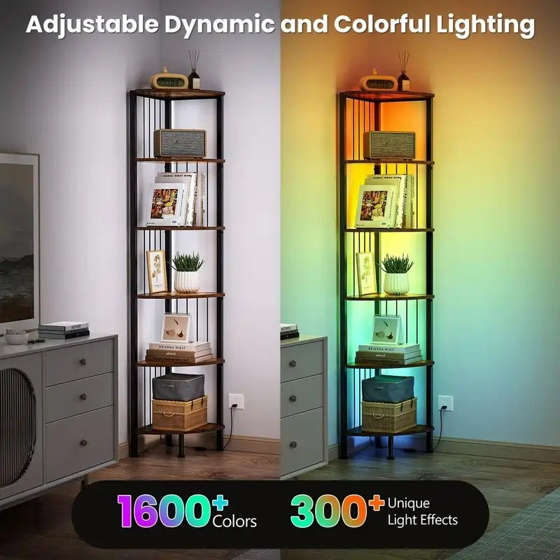 Corner Shelf Stand - 11.7 D x 11.7 W x 63 H