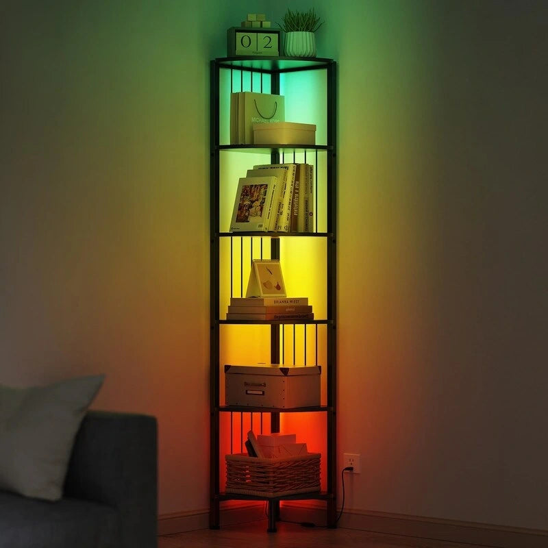 Corner Shelf Stand - 11.7 D x 11.7 W x 63 H