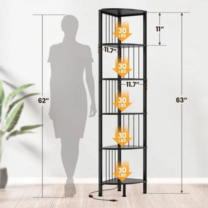 Corner Shelf Stand - 11.7 D x 11.7 W x 63 H