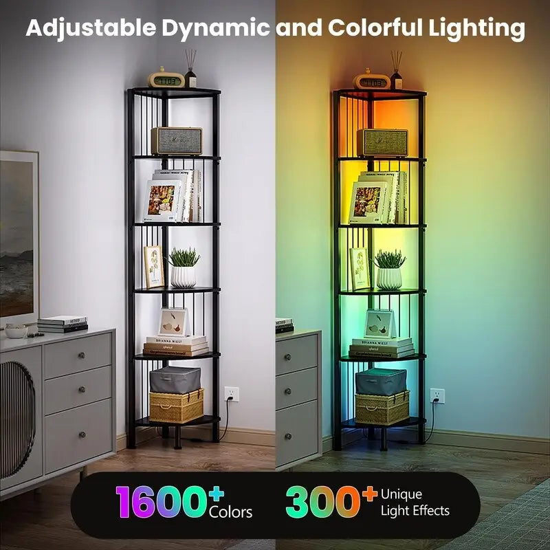 Corner Shelf Stand - 11.7 D x 11.7 W x 63 H