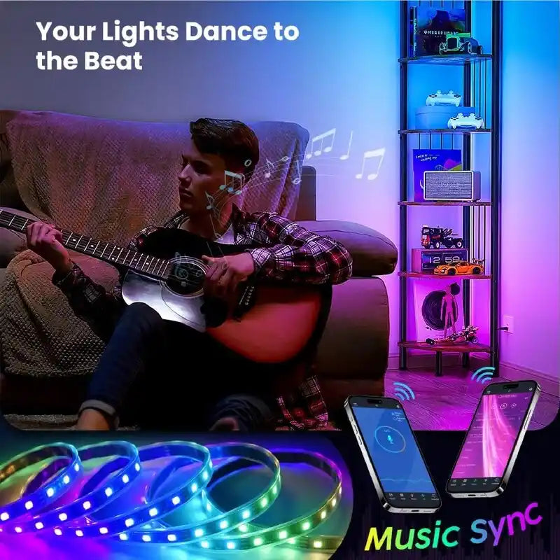 Corner Shelf Stand - 11.7 D x 11.7 W x 63 H