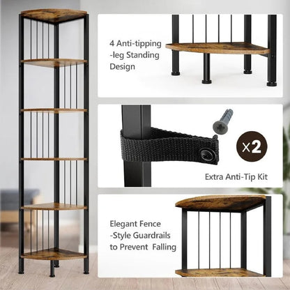 Corner Shelf Stand - 11.7 D x 11.7 W x 63 H