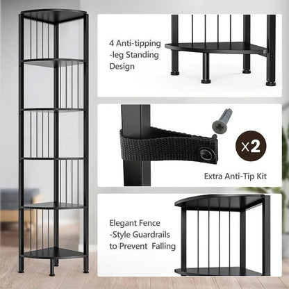 Corner Shelf Stand - 11.7 D x 11.7 W x 63 H