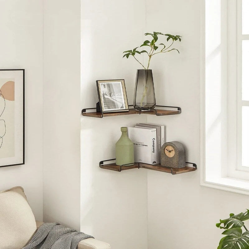 Corner Shelf Wall Mount Set of 2 - 15.7 D x 5.5 W x 1.6 H