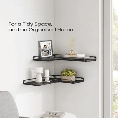Corner Shelf Wall Mount Set of 2 - 15.7 D x 5.5 W x 1.6 H