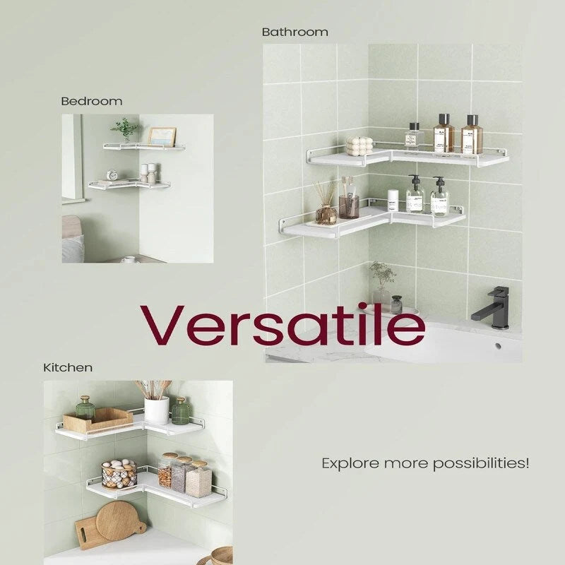 Corner Shelf Wall Mount Set of 2 - 15.7 D x 5.5 W x 1.6 H