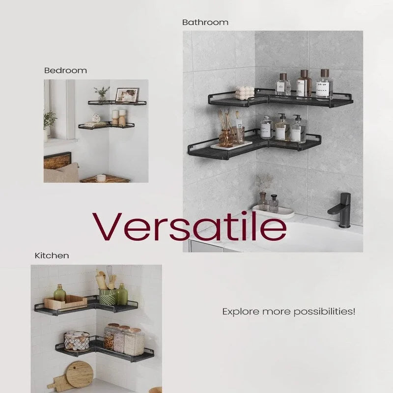 Corner Shelf Wall Mount Set of 2 - 15.7 D x 5.5 W x 1.6 H