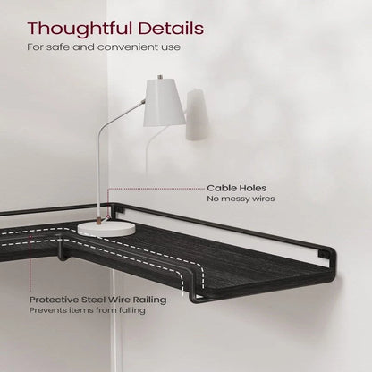 Corner Shelf Wall Mount Set of 2 - 15.7 D x 5.5 W x 1.6 H