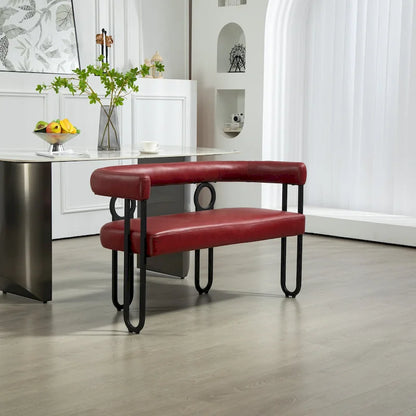 House Hold Modern Loveseat 2 Seater Sofa Chenille Fabric Couch With Arms And Metal Legs For Living Room