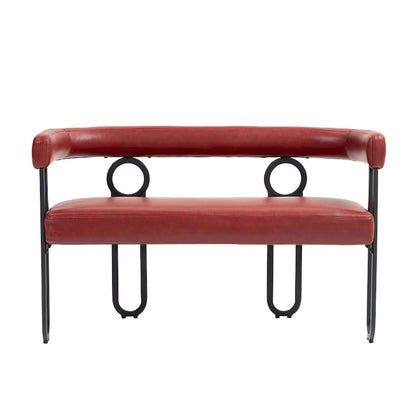 House Hold Modern Loveseat 2 Seater Sofa Chenille Fabric Couch With Arms And Metal Legs For Living Room