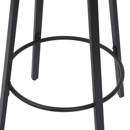 Counter Height Bar Stools, Backless Handwoven Kitchen Dining Chairs with Round Footrest Set of 2 PVC Weaving Pub Stool