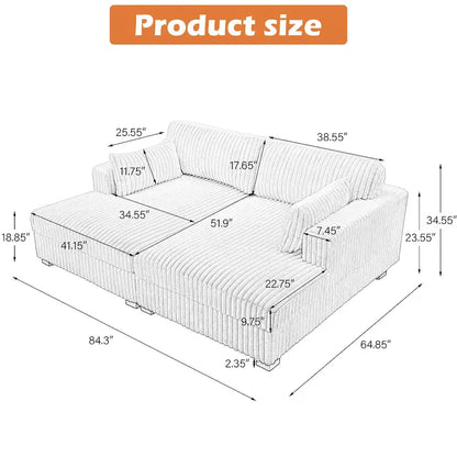 DREAMSIDEA Oversized Modular Sectional Sofa