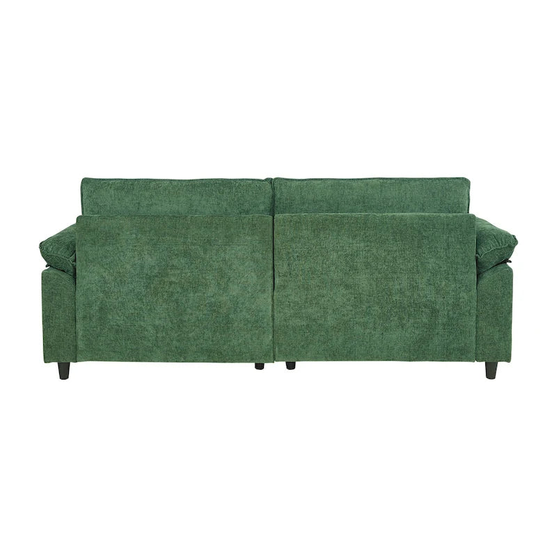 80.31  Linen 2-Seat Sofa with Hidden Compartment and Soft Armrests - Sturdy Rubberwood Legs