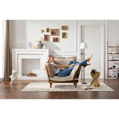 Modern Style Chenille Oversized Armchair Accent Chair Single Sofa Lounge Chair for Living Room, Bedroom