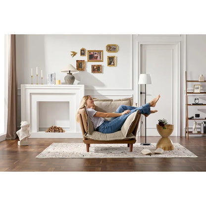 Modern Style Chenille Oversized Armchair Accent Chair Single Sofa Lounge Chair for Living Room, Bedroom