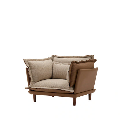 Modern Style Chenille Oversized Armchair Accent Chair Single Sofa Lounge Chair for Living Room, Bedroom