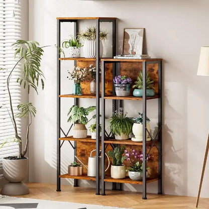 5 Tier Tall Bookshelf - 14.9 D x 10.6 W x 55.1 H