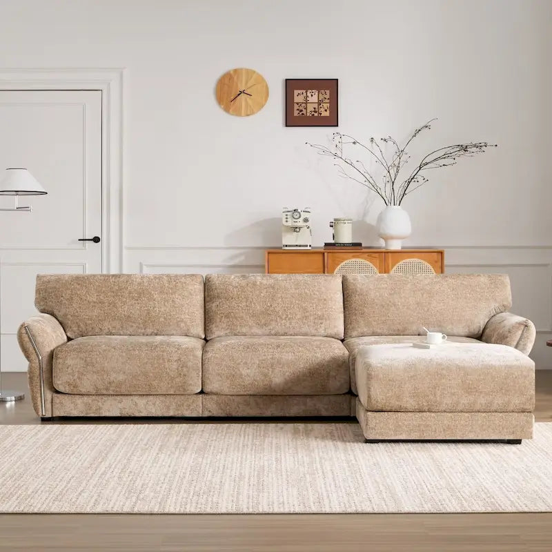 110  Modular Sectional Sofa, L-Shape Sofa with USB and Type-C Charger