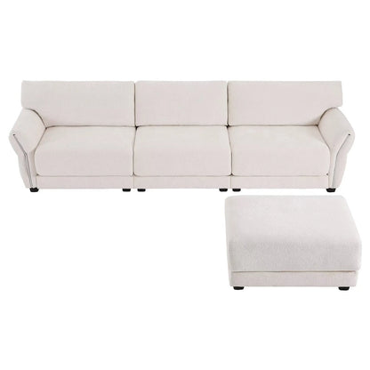 110  Modular Sectional Sofa, L-Shape Sofa with USB and Type-C Charger