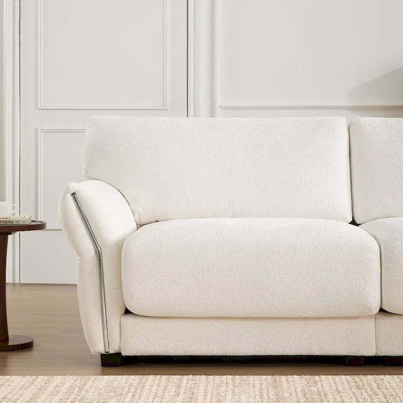 110  Modular Sectional Sofa, L-Shape Sofa with USB and Type-C Charger