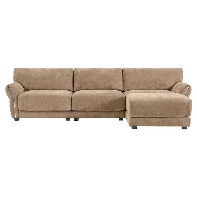 110  Modular Sectional Sofa, L-Shape Sofa with USB and Type-C Charger