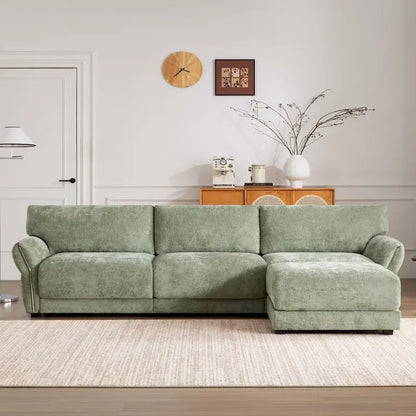 110  Modular Sectional Sofa, L-Shape Sofa with USB and Type-C Charger