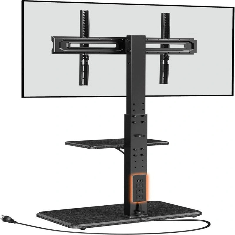 Floor TV Stand with Power Outlet