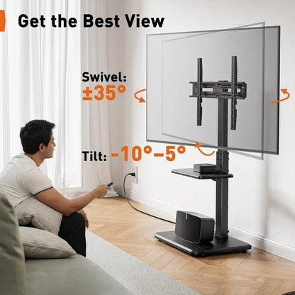 Floor TV Stand with Power Outlet