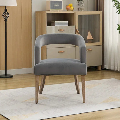 25.79  Wide Modern Barrel Open Back Upholstered Accent Chair