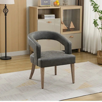25.79  Wide Modern Barrel Open Back Upholstered Accent Chair