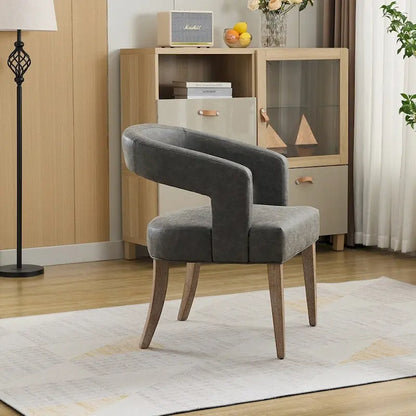 25.79  Wide Modern Barrel Open Back Upholstered Accent Chair