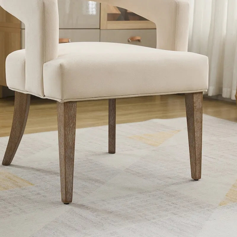 25.79  Wide Modern Barrel Open Back Upholstered Accent Chair