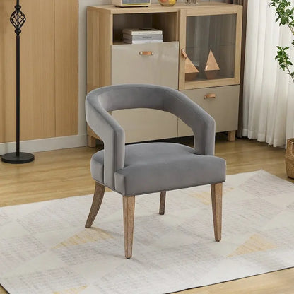 25.79  Wide Modern Barrel Open Back Upholstered Accent Chair