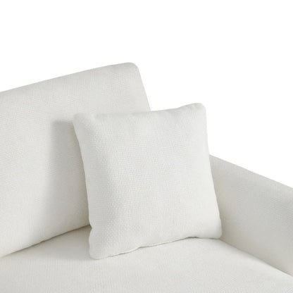 119  Chenille L-Shaped Sectional Sofa with Chaise Lounge and 2 Pillows