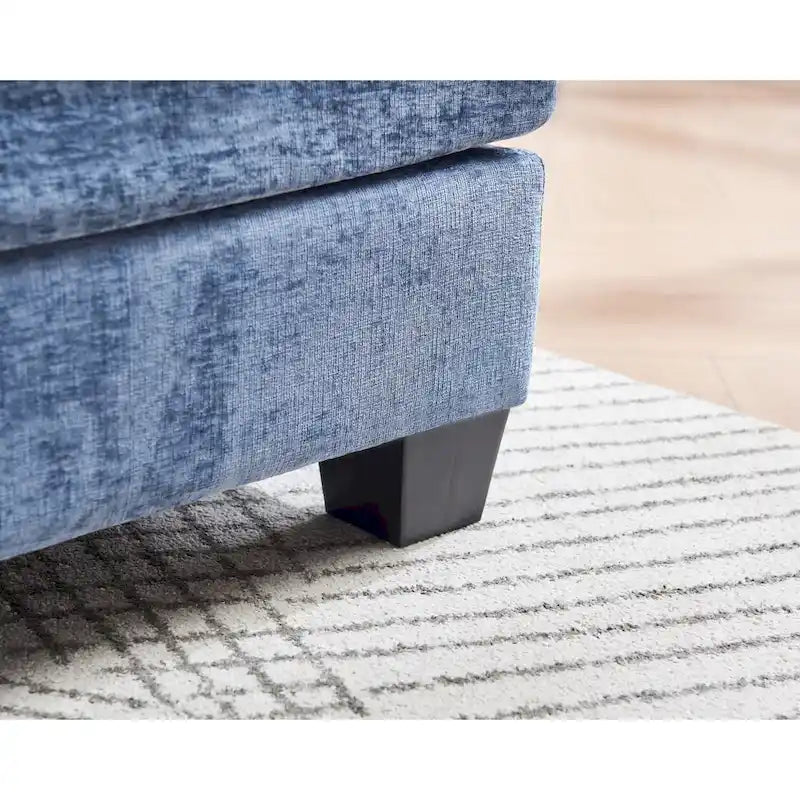 120.1  Chenille L-Shaped Modular Sectional Sofa with Ottoman, 3-Seater Cloud Couch with 22.4  Deep Seats & High-Resilience Foam