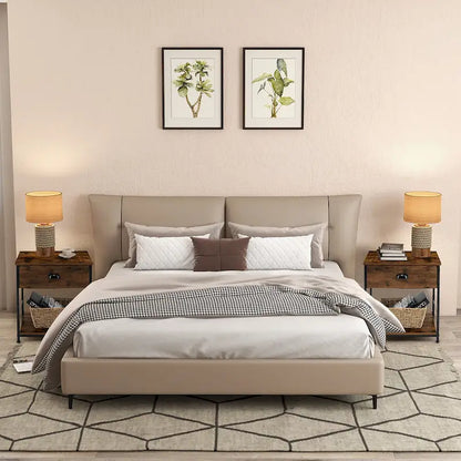 Gymax 2-tier Nightstand Bedside End Sofa Coffee Table for Bedroom