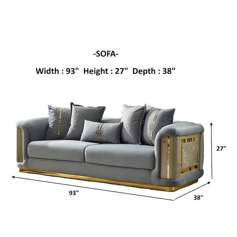 Luresta 2 Pieces Living Room Sets 1 Sofa 1 Love seat