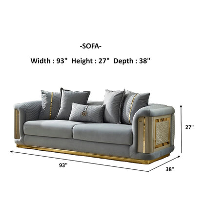 Luresta 2 Pieces Living Room Sets 1 Sofa 1 Love seat