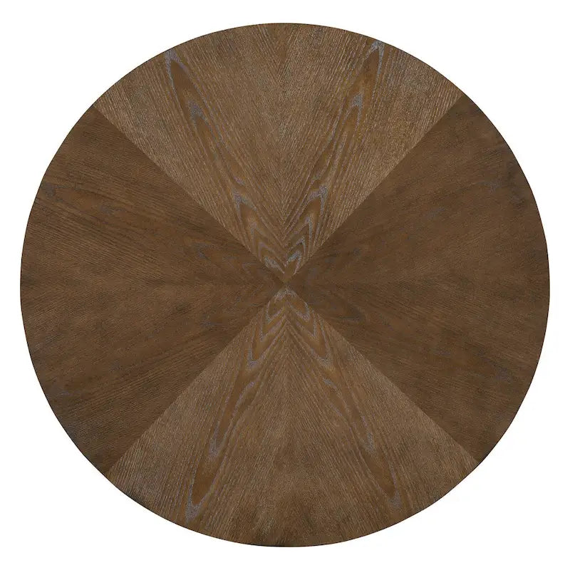 5 Piece Dining Table Set, Solid Wood Kitchen Dining Room Table Set with Round Dining Table and 4 Upholstered Chairs