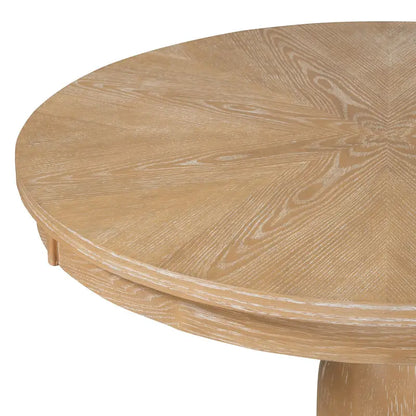 5 Piece Dining Table Set, Solid Wood Kitchen Dining Room Table Set with Round Dining Table and 4 Upholstered Chairs